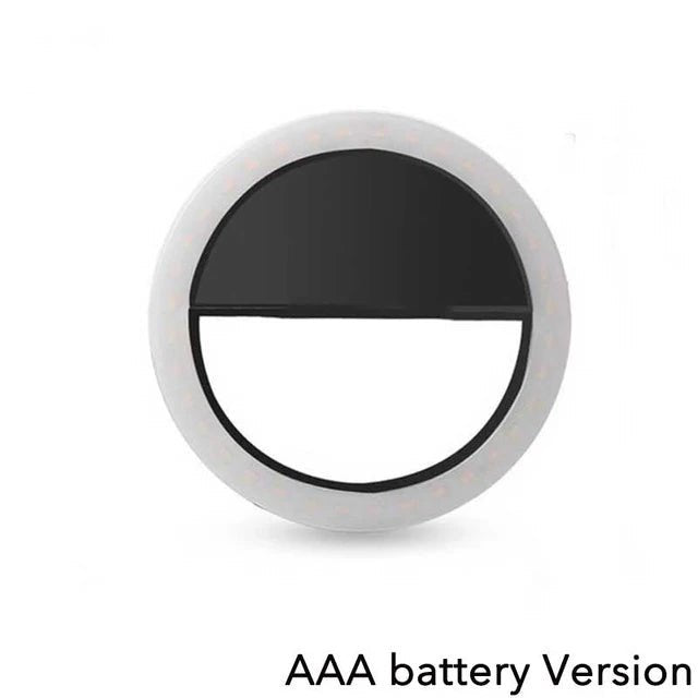 Portable Selfie Fill Light Ring Cell Phone Live Broadcast Video Photography Luminous Ring Adjustable Brightness LED Selfie Lamp - La Tienda Bella