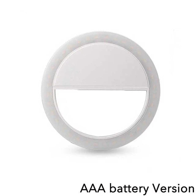 Portable Selfie Fill Light Ring Cell Phone Live Broadcast Video Photography Luminous Ring Adjustable Brightness LED Selfie Lamp - La Tienda Bella