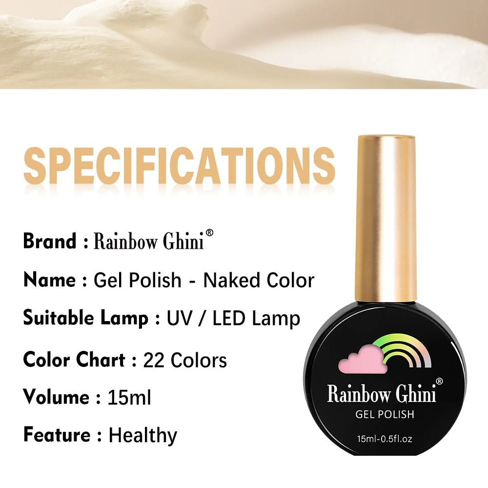 Rainbow Ghini HEMA TPO FREE Nail Gel Polish Nail Supplies Vernis Semi Permanent Glitter Nail Art Manicure LED UV Gel Varnishes - La Tienda Bella