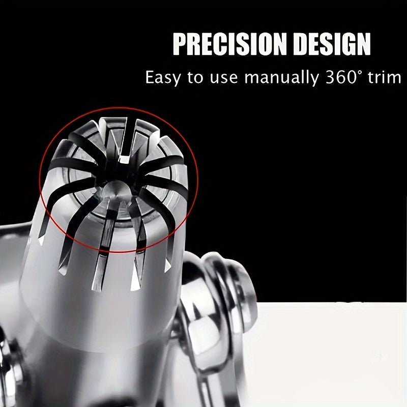 Stainless Steel Nose and Ear Hair Trimmer - Waterproof, Round Tip Epilator - Unscented, Safe for Men and Women - Smooth, No - Clog Hair Removal Tool - La Tienda Bella