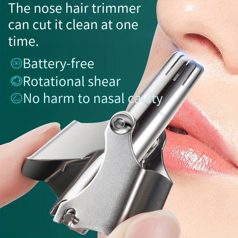 Stainless Steel Nose and Ear Hair Trimmer - Waterproof, Round Tip Epilator - Unscented, Safe for Men and Women - Smooth, No - Clog Hair Removal Tool - La Tienda Bella