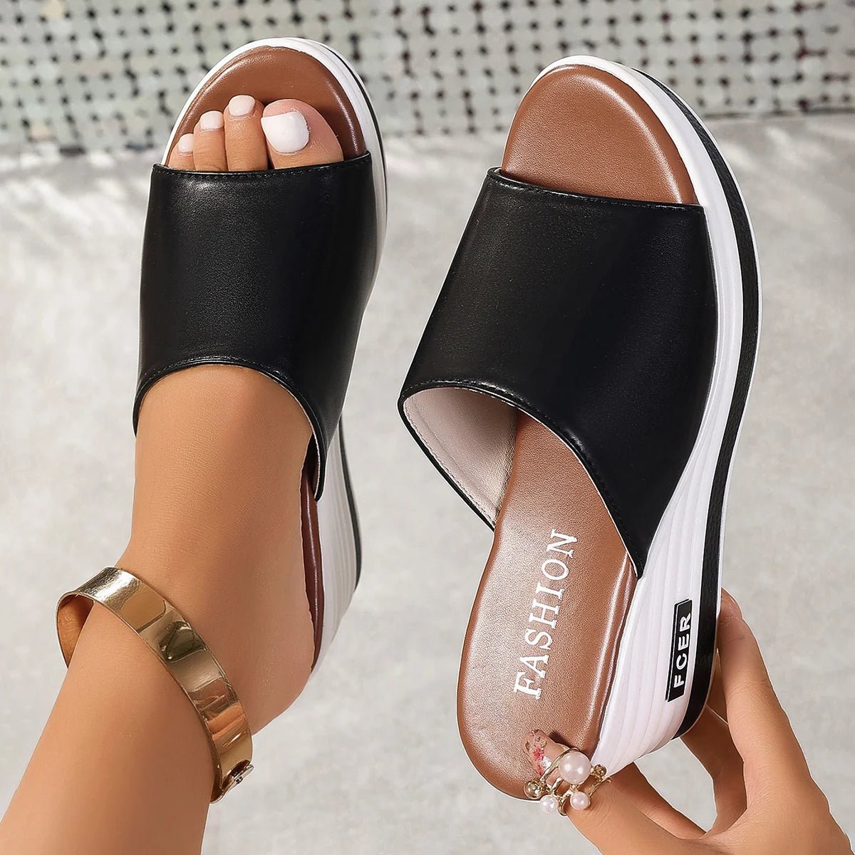 Summer Women Comfortable Trend Sandals Plus Size Anti - slip Casual Women Sandals Platform Open Toe Shoes Women Zapatos De Mujer - La Tienda Bella