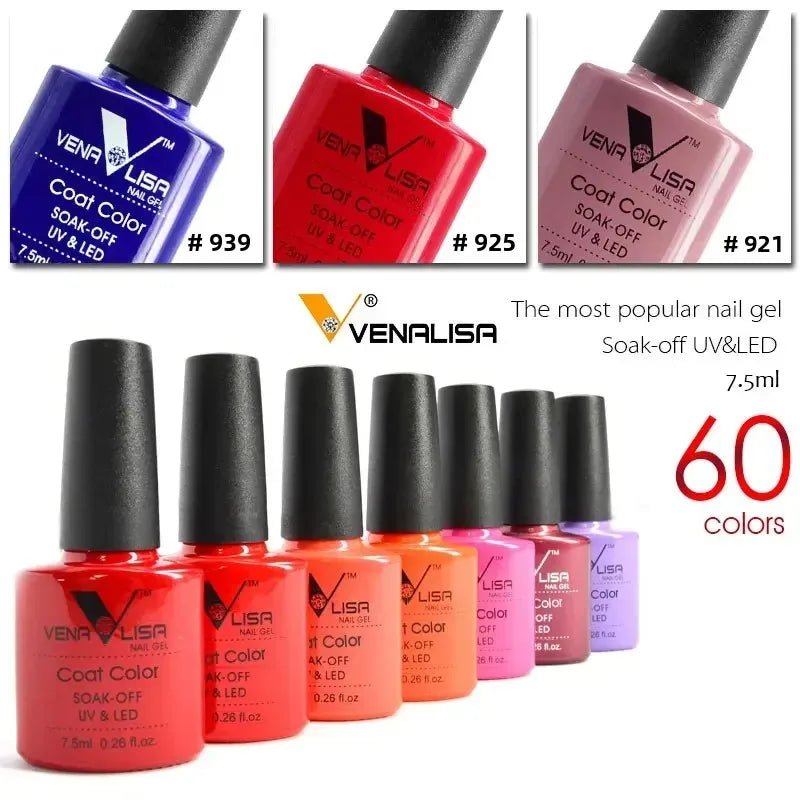 Venalisa Fashion Shiny 7.5ml Soak off UV Gel Nail Polish Nail Art Manicure Cosmetics Nail Gel Tips Varnish L1 - La Tienda Bella