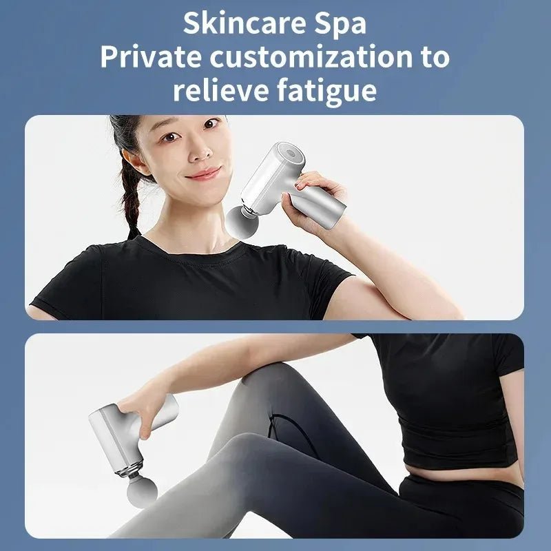 Vibration Massage Gun Rechargeable Wireless Muscle Relaxation Massager Mini Professional Fitness Portable Electric Fascia Gun - La Tienda Bella