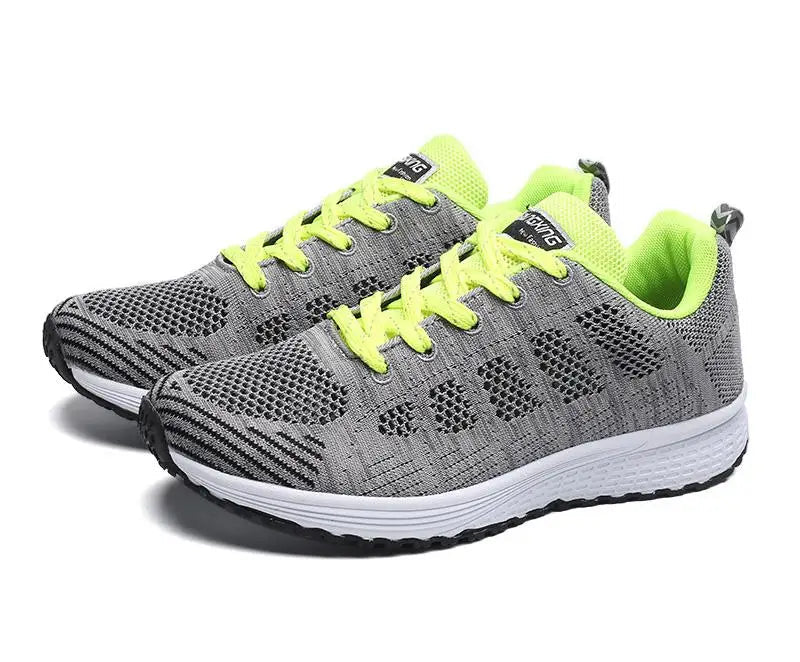Women Casual Shoes Fashion Breathable Walking Mesh Flat Shoes Sneakers Women 2021 Gym Vulcanized Shoes White Female Footwear - La Tienda Bella