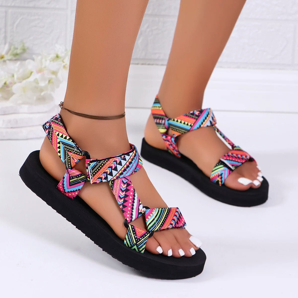 Women Sandals 2025 New Summer Lightweight Sandals Fashion Beach Casual Slippers Outdoor Bow Tie Flat Shoes Home Slides Women - La Tienda Bella