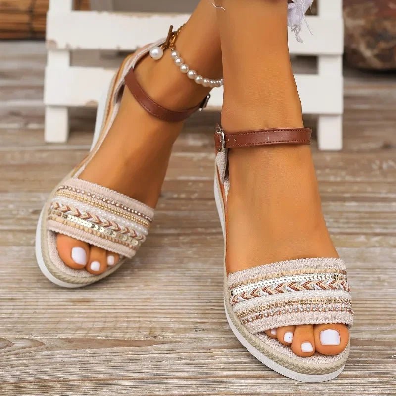 Women Sandals Summer Casual Luxury Flat Sandals Platform Shoes for Women 2024 New Designer Fashion Sandals Sandalias De Mujer - La Tienda Bella