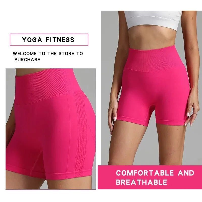Women Shorts Seamless Sports Shorts For Women Cycling Jogging Fitness High Waist Push Up - La Tienda Bella