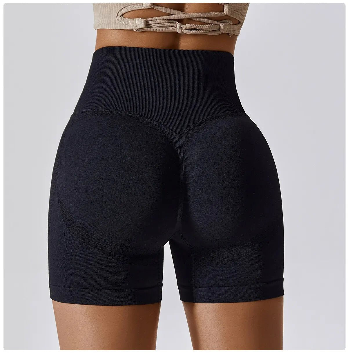 Women Shorts Seamless Sports Shorts For Women Cycling Jogging Fitness High Waist Push Up - La Tienda Bella