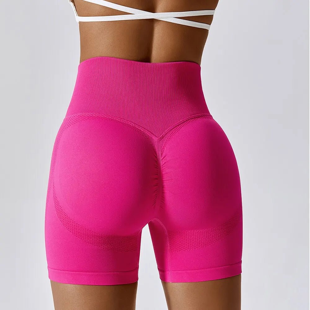 Women Shorts Seamless Sports Shorts For Women Cycling Jogging Fitness High Waist Push Up - La Tienda Bella