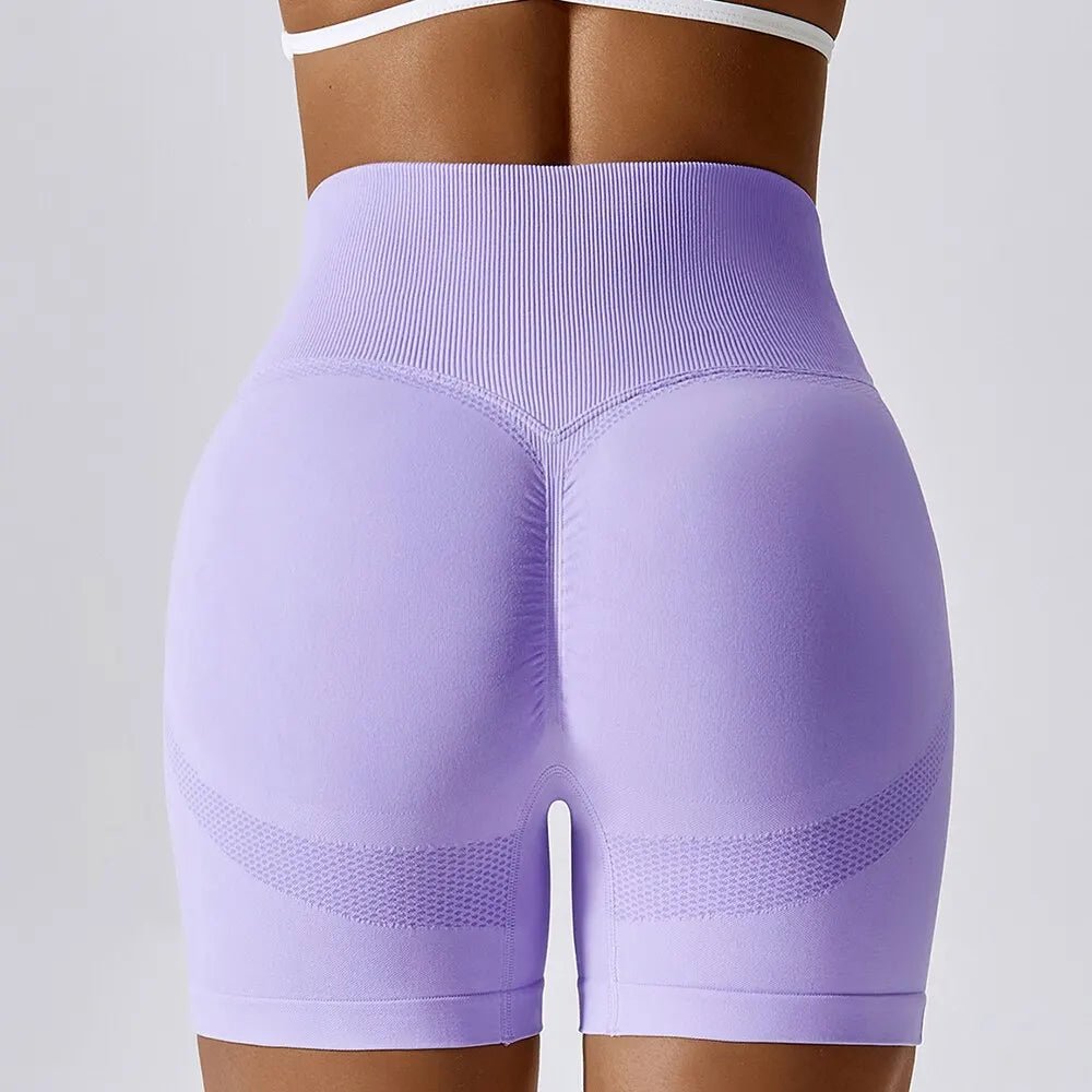 Women Shorts Seamless Sports Shorts For Women Cycling Jogging Fitness High Waist Push Up - La Tienda Bella