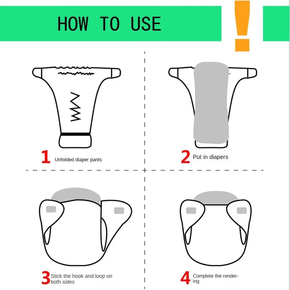 0 - 12Months Adjustable Reusable Diaper Pants Baby Washable Diaper Convenient 3 - 15kg Leakproof Cloth Diapers Newborn - La Tienda Bella