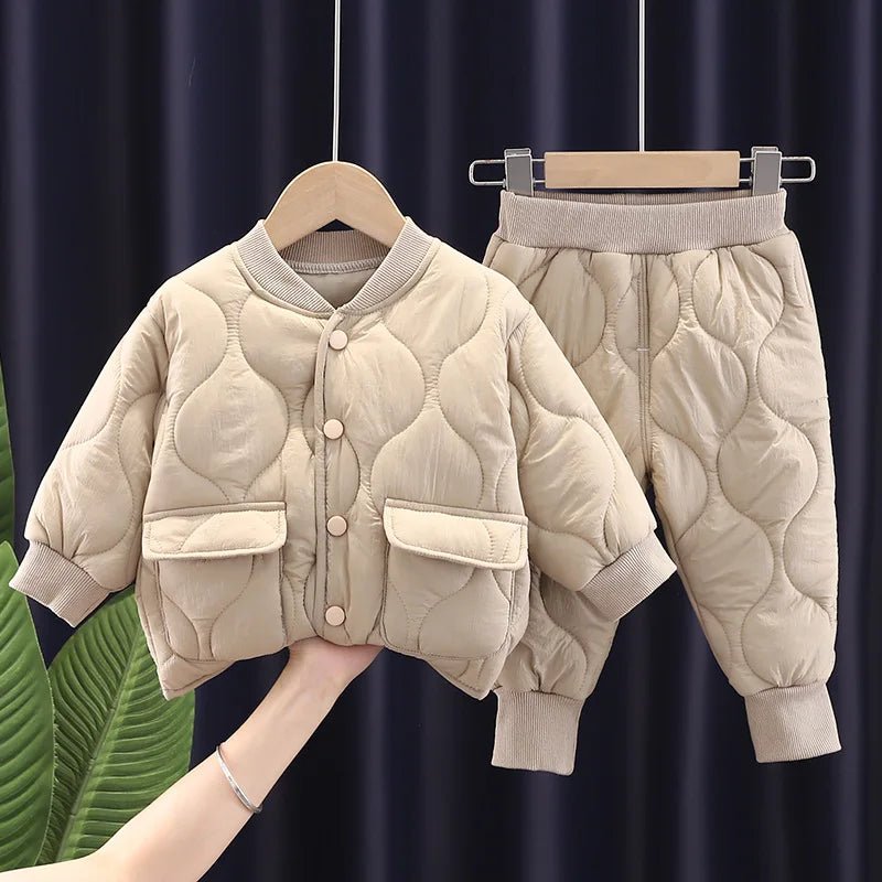 Boys Winter Alphabet Fashion Suit Set - Warm Coat & Pants - Age 1-5 - Gifts - La Tienda Bella