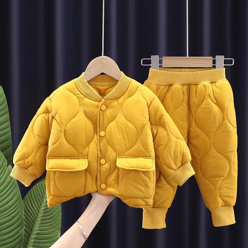 Boys Winter Alphabet Fashion Suit Set - Warm Coat & Pants - Age 1-5 - Gifts - La Tienda Bella