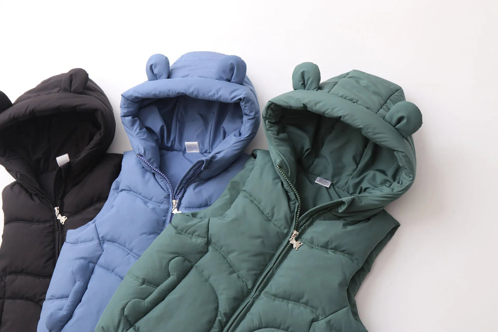 1 - 4Y Winter Kids Clothes Thicken Lining Boys Waistcoat Windybreaker Girls Paddded Jacket Chidren Outfit - La Tienda Bella