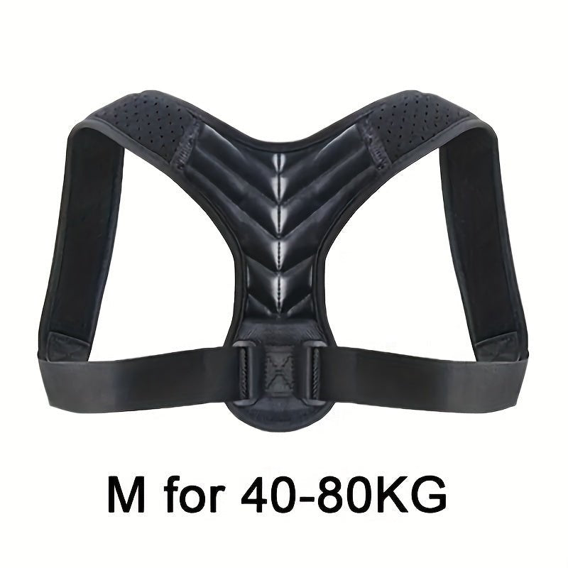 1 Posture Corrector Support - Stop Slouching & Hunchback, Adjust Back & Clavicle for Better Alignment - 100% Polyester & Neoprene Rubber, Gray/Black - Ideal for Men & Women, Back Posture Corrector - La Tienda Bella
