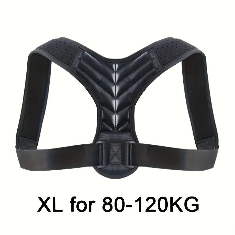 1 Posture Corrector Support - Stop Slouching & Hunchback, Adjust Back & Clavicle for Better Alignment - 100% Polyester & Neoprene Rubber, Gray/Black - Ideal for Men & Women, Back Posture Corrector - La Tienda Bella