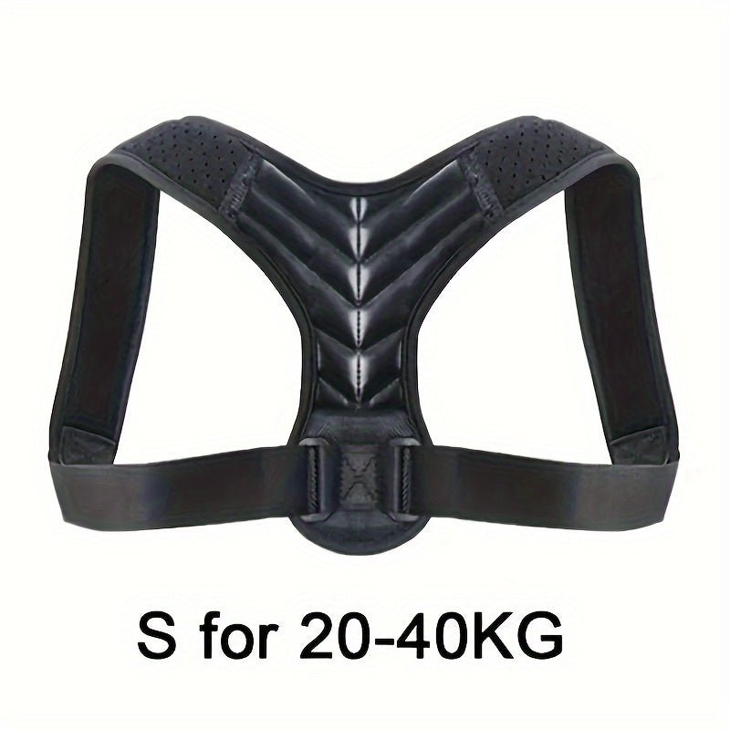 1 Posture Corrector Support - Stop Slouching & Hunchback, Adjust Back & Clavicle for Better Alignment - 100% Polyester & Neoprene Rubber, Gray/Black - Ideal for Men & Women, Back Posture Corrector - La Tienda Bella