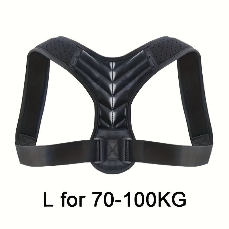 1 Posture Corrector Support - Stop Slouching & Hunchback, Adjust Back & Clavicle for Better Alignment - 100% Polyester & Neoprene Rubber, Gray/Black - Ideal for Men & Women, Back Posture Corrector - La Tienda Bella
