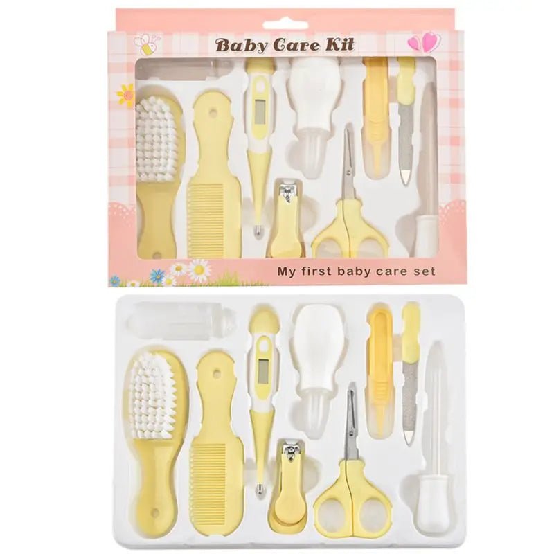 10PCS/Set Baby Health Care Kit Kids Nail Hair Health Care Thermometer Grooming Brush Clipper - La Tienda Bella