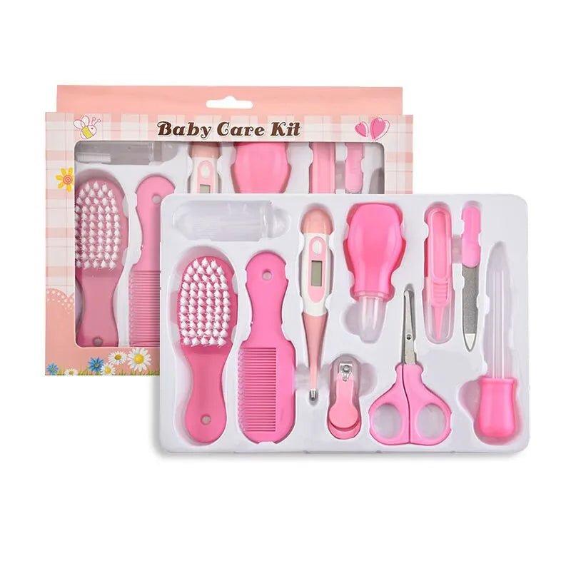 10PCS/Set Baby Health Care Kit Kids Nail Hair Health Care Thermometer Grooming Brush Clipper - La Tienda Bella