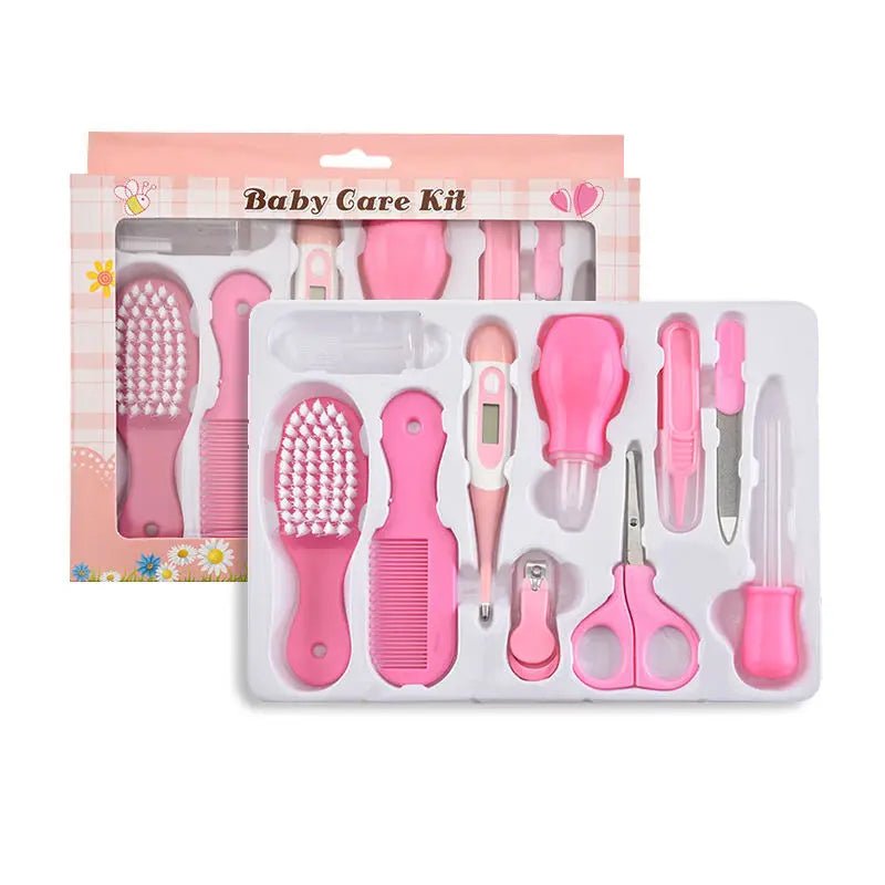 10PCS/Set Baby Health Care Kit Kids Nail Hair Health Care Thermometer Grooming Brush Clipper - La Tienda Bella