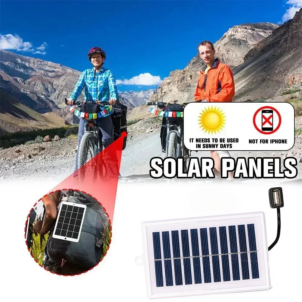 1/2PCS Portable Solar Charger Portable Solar Charger - USB Output for Outdoor Use - for Travel and Camping,Flashlight,Fan Charging - La Tienda Bella