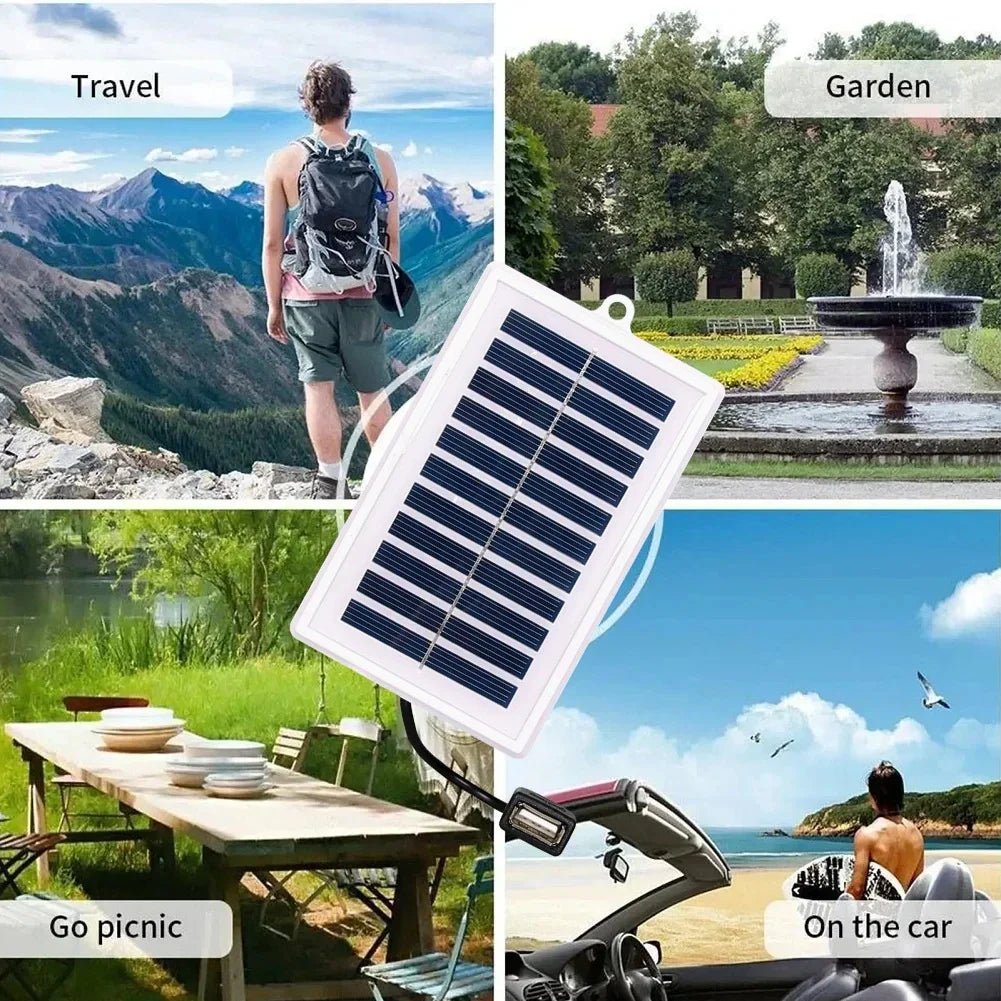1/2PCS Portable Solar Charger Portable Solar Charger - USB Output for Outdoor Use - for Travel and Camping,Flashlight,Fan Charging - La Tienda Bella
