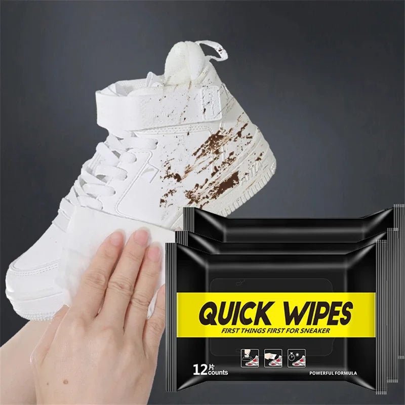 12Pcs/30Pcs Disposable Shoes Clean Wipes Portable White Shoes Cleaning - La Tienda Bella