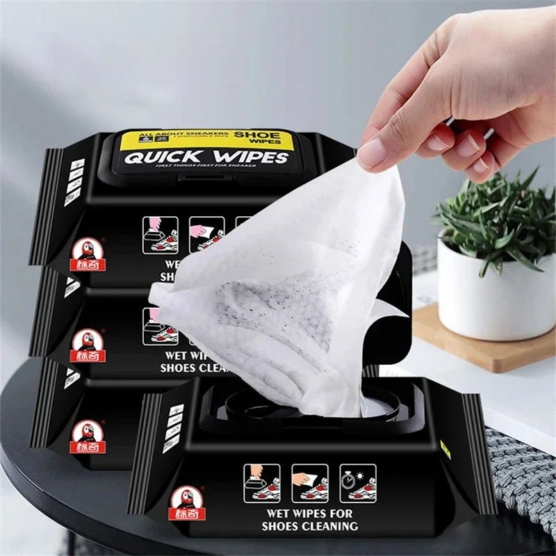 12Pcs/30Pcs Disposable Shoes Clean Wipes Portable White Shoes Cleaning - La Tienda Bella
