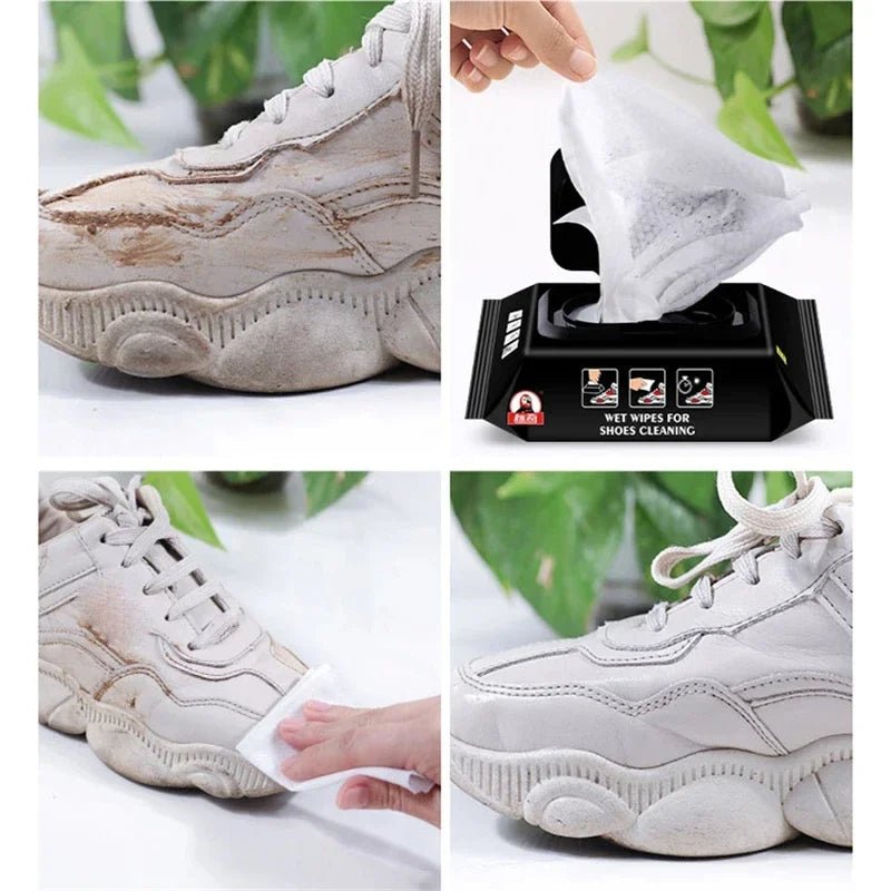 12Pcs/30Pcs Disposable Shoes Clean Wipes Portable White Shoes Cleaning - La Tienda Bella