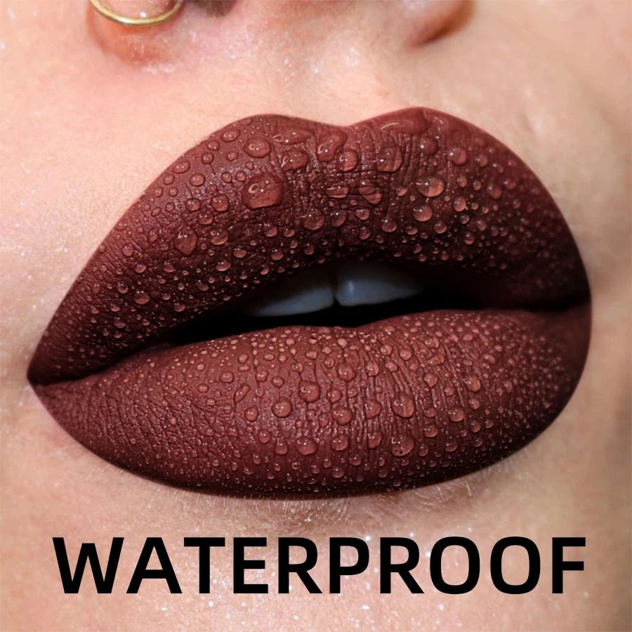 19 colors Matte Velvet Lip Gloss Waterproof Liquid Lipstick Nude Black Lips tint Makeup Lip Glaze Cosmetics Red Lip Stain Beauty - La Tienda Bella