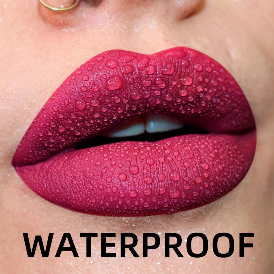 19 colors Matte Velvet Lip Gloss Waterproof Liquid Lipstick Nude Black Lips tint Makeup Lip Glaze Cosmetics Red Lip Stain Beauty - La Tienda Bella