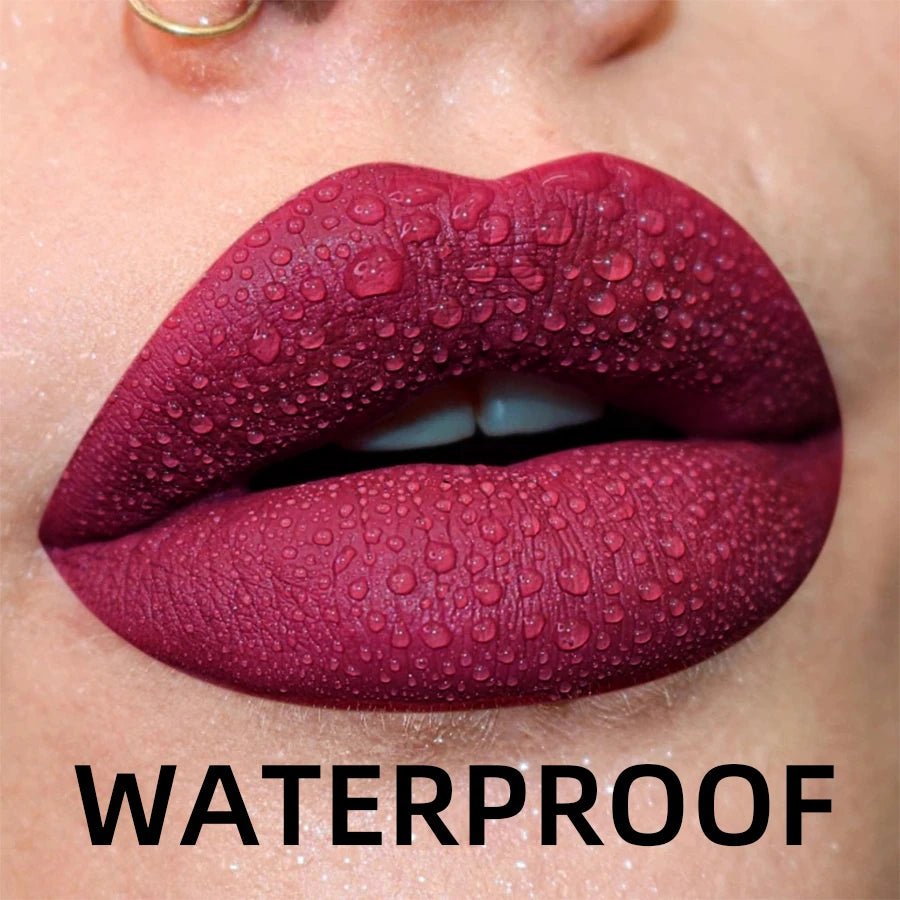 19 colors Matte Velvet Lip Gloss Waterproof Liquid Lipstick Nude Black Lips tint Makeup Lip Glaze Cosmetics Red Lip Stain Beauty - La Tienda Bella