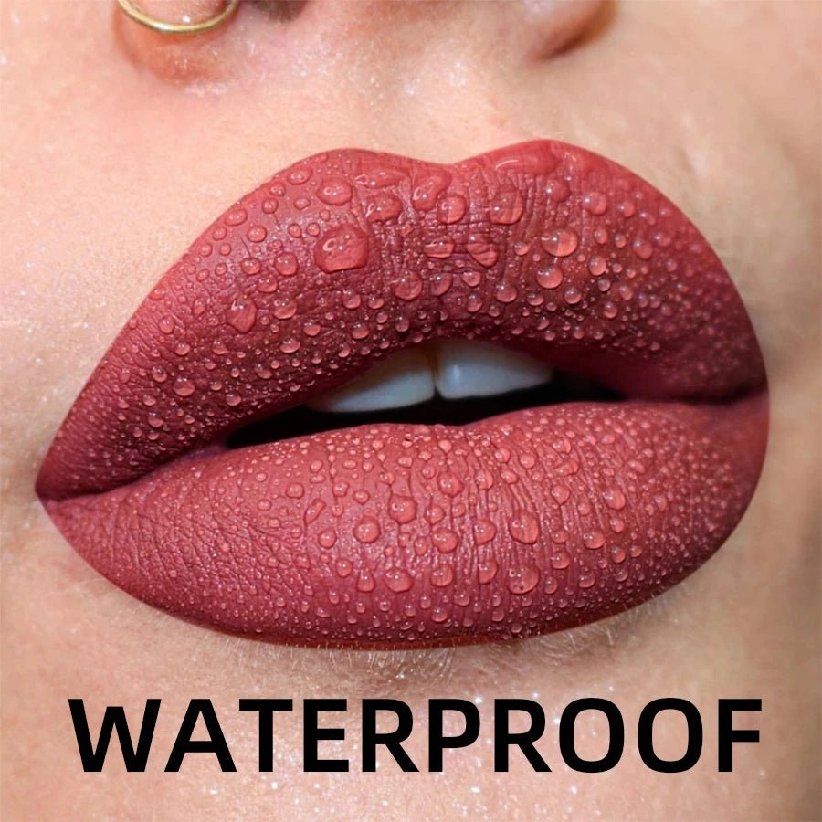 19 colors Matte Velvet Lip Gloss Waterproof Liquid Lipstick Nude Black Lips tint Makeup Lip Glaze Cosmetics Red Lip Stain Beauty - La Tienda Bella