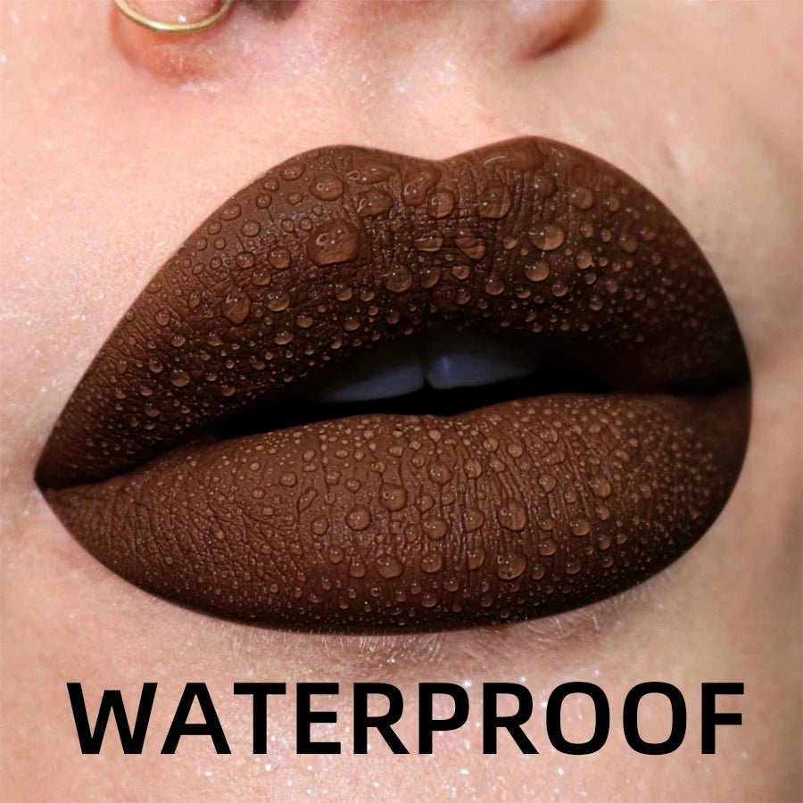 19 colors Matte Velvet Lip Gloss Waterproof Liquid Lipstick Nude Black Lips tint Makeup Lip Glaze Cosmetics Red Lip Stain Beauty - La Tienda Bella
