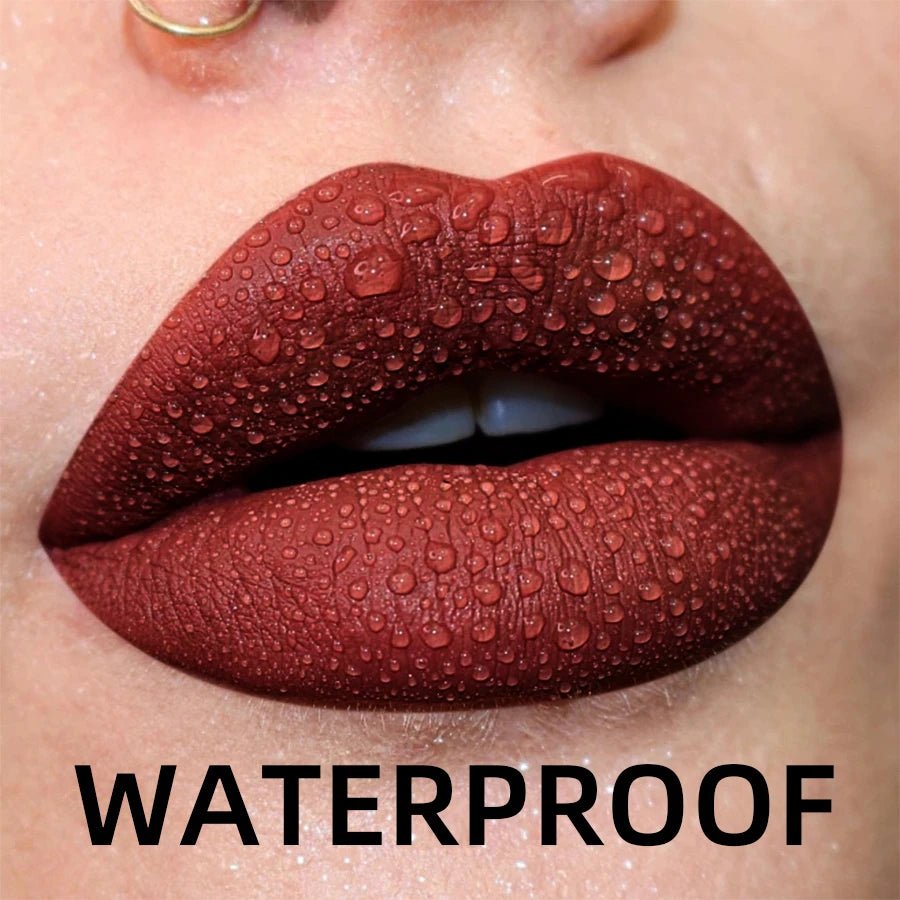 19 colors Matte Velvet Lip Gloss Waterproof Liquid Lipstick Nude Black Lips tint Makeup Lip Glaze Cosmetics Red Lip Stain Beauty - La Tienda Bella