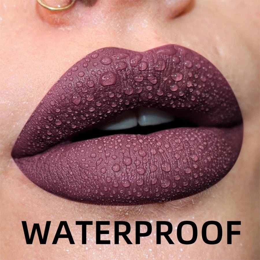 19 colors Matte Velvet Lip Gloss Waterproof Liquid Lipstick Nude Black Lips tint Makeup Lip Glaze Cosmetics Red Lip Stain Beauty - La Tienda Bella