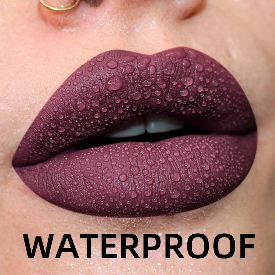 19 colors Matte Velvet Lip Gloss Waterproof Liquid Lipstick Nude Black Lips tint Makeup Lip Glaze Cosmetics Red Lip Stain Beauty - La Tienda Bella
