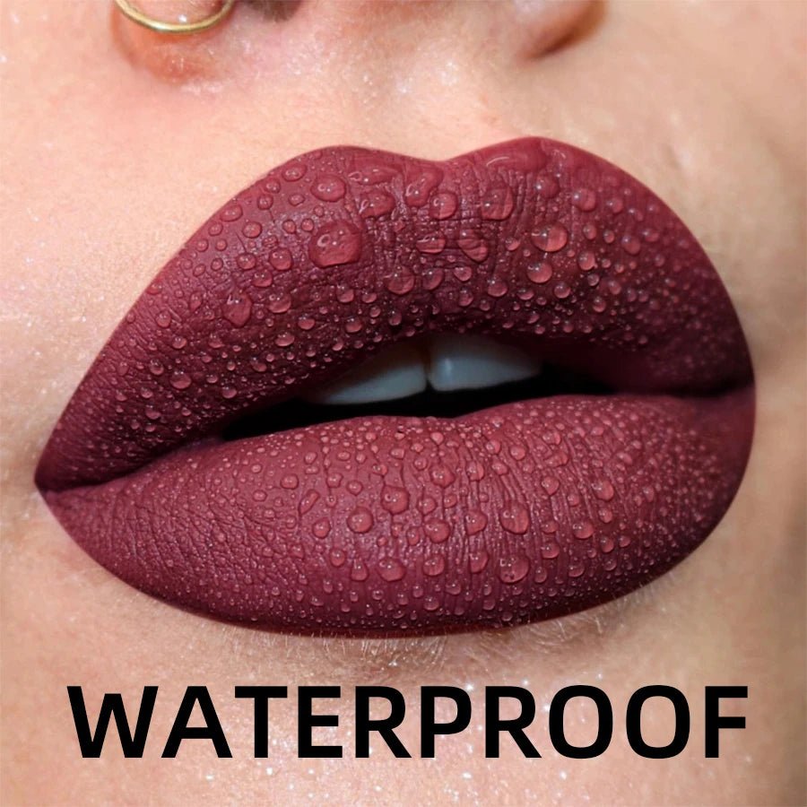 19 colors Matte Velvet Lip Gloss Waterproof Liquid Lipstick Nude Black Lips tint Makeup Lip Glaze Cosmetics Red Lip Stain Beauty - La Tienda Bella