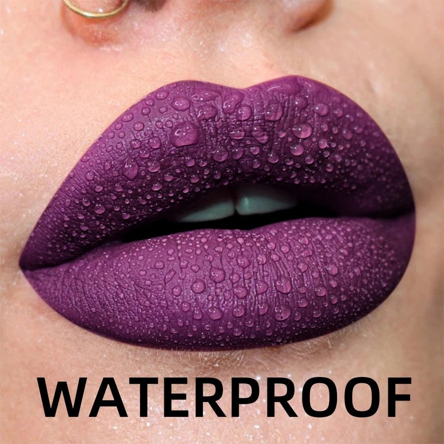 19 colors Matte Velvet Lip Gloss Waterproof Liquid Lipstick Nude Black Lips tint Makeup Lip Glaze Cosmetics Red Lip Stain Beauty - La Tienda Bella