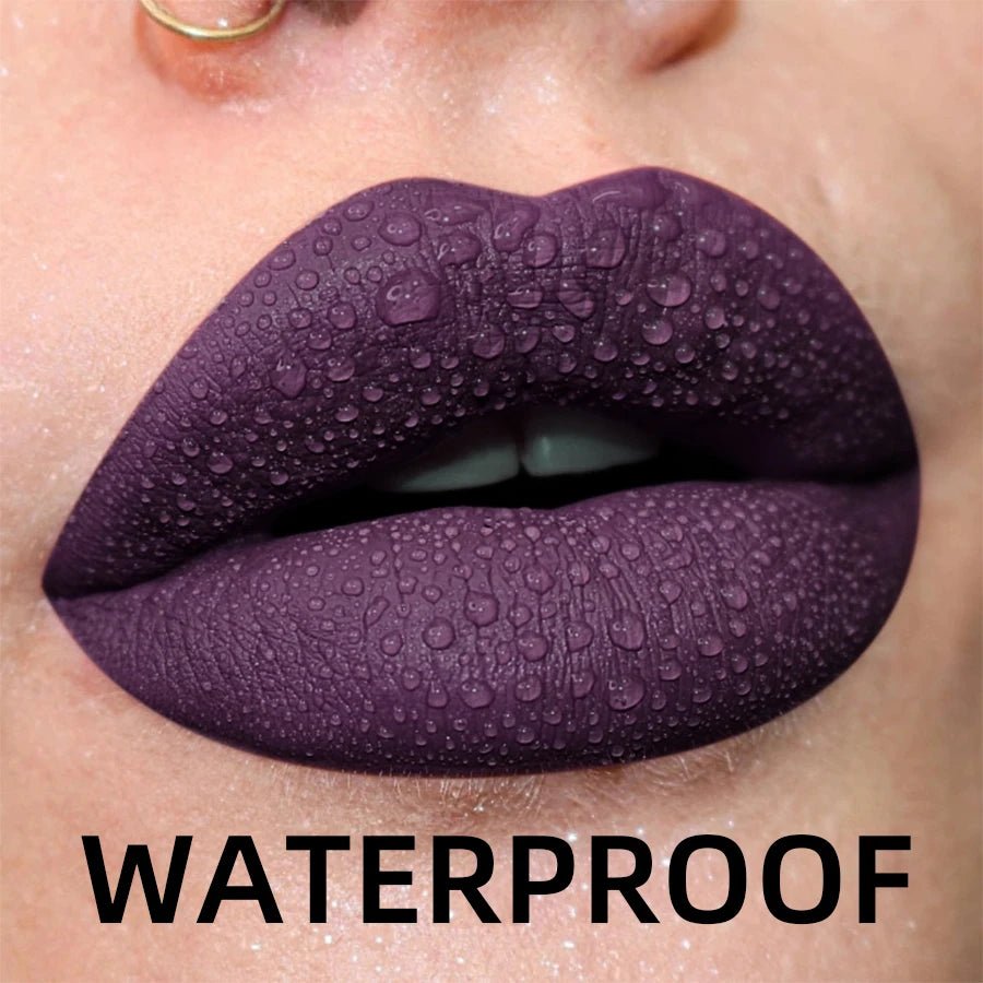 19 colors Matte Velvet Lip Gloss Waterproof Liquid Lipstick Nude Black Lips tint Makeup Lip Glaze Cosmetics Red Lip Stain Beauty - La Tienda Bella