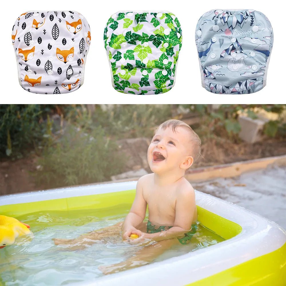 1pc Baby Swim Diapers Reuseable Washable Adjustable for Swimming Lesson Baby Shower Gifts Large Size Baby Boy Girl Swim Nappy - La Tienda Bella