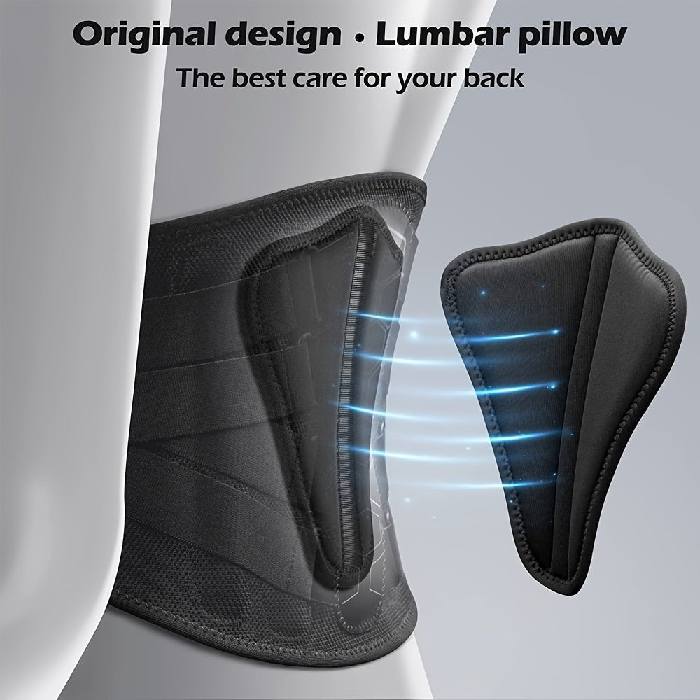 1pc Back Brace for Lower Back with Pulley System,Lumbar Support Belt for Men & Women with Lumbar Pad, Ergonomic Design and Soft Breathable 3D Knit Material for Work, Heavy Lifting - La Tienda Bella