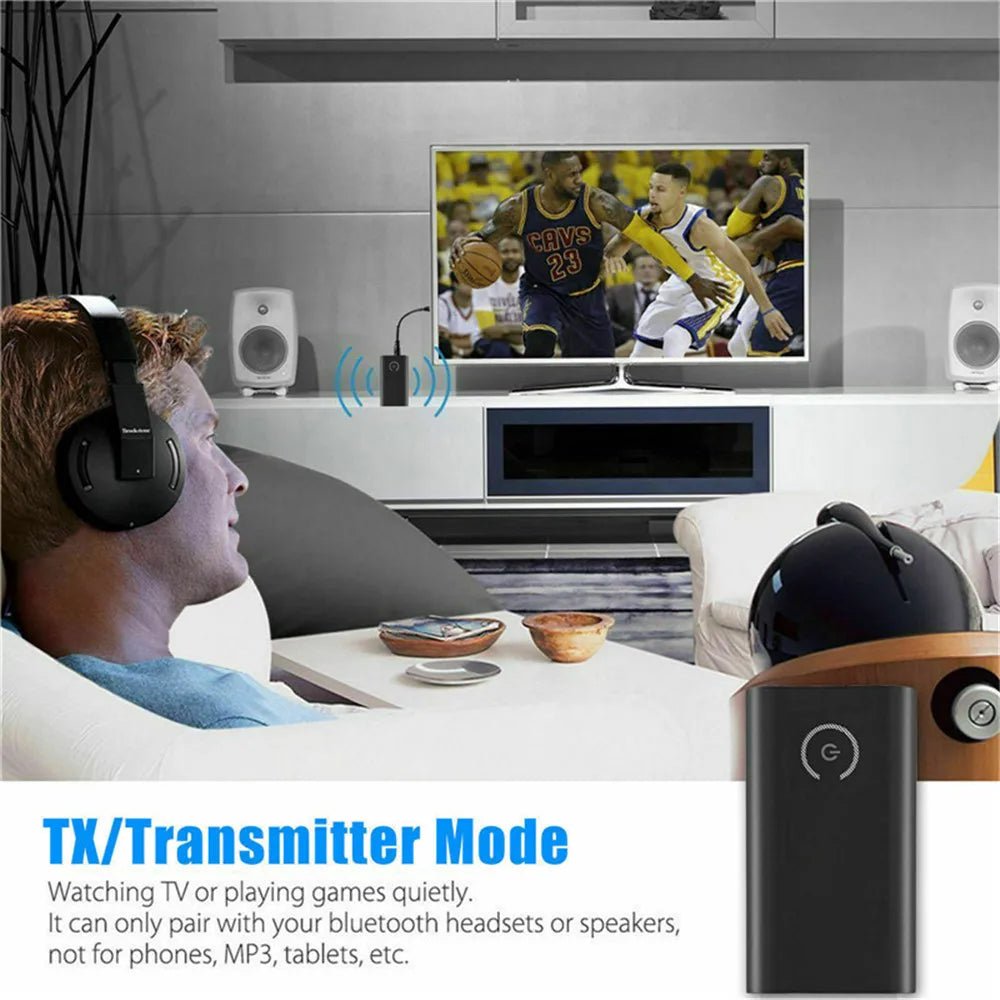 2 in 1 Bluetooth Audio Receiver Transmitter 3.5MM Computer TV Cell Phone Bluetooth Speaker Wireless Audio Device - La Tienda Bella