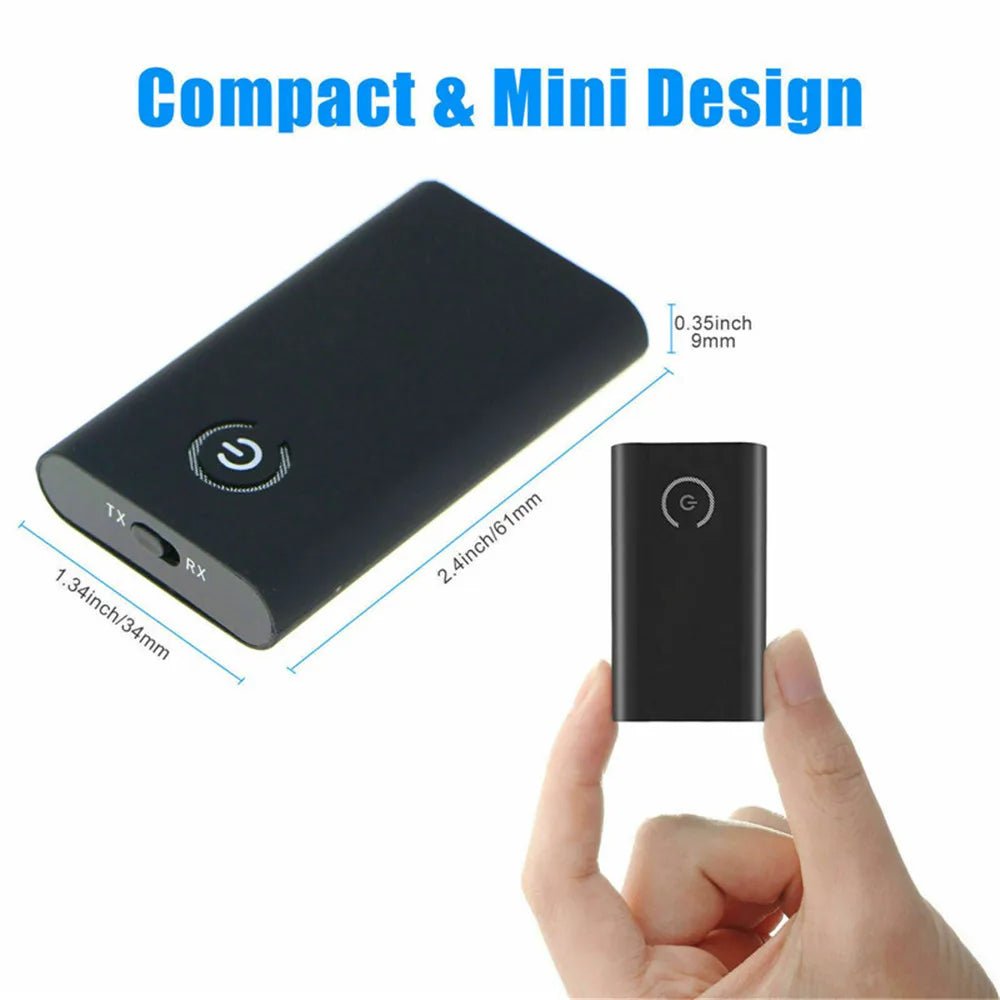 2 in 1 Bluetooth Audio Receiver Transmitter 3.5MM Computer TV Cell Phone Bluetooth Speaker Wireless Audio Device - La Tienda Bella