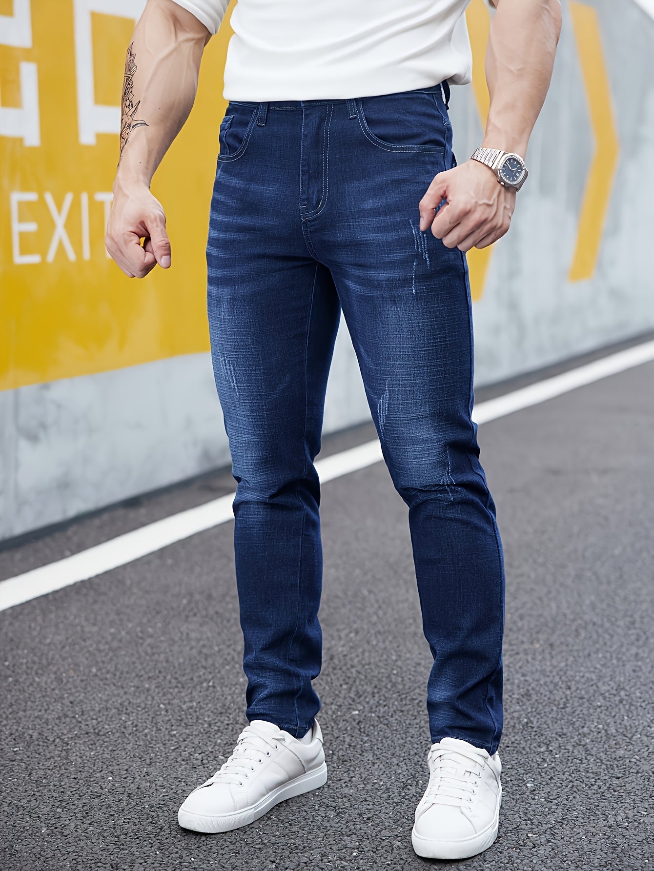 2023 New Autumn/Winter Fleece - Lined Slim Fit Jeans for Men - Premium Stretch Casual Pants - La Tienda Bella
