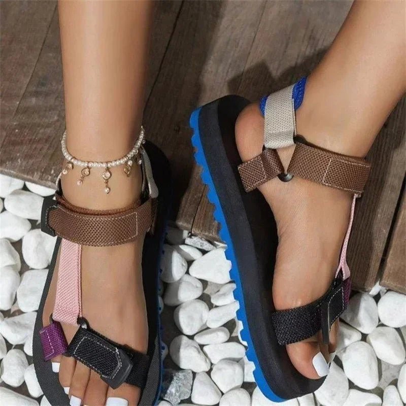 2023 Summer Flat Women's Shoes Hemp Rope Set Foot Beach Sandals Outdoor All - match Casual Slippers Large Size Women Sandals - La Tienda Bella