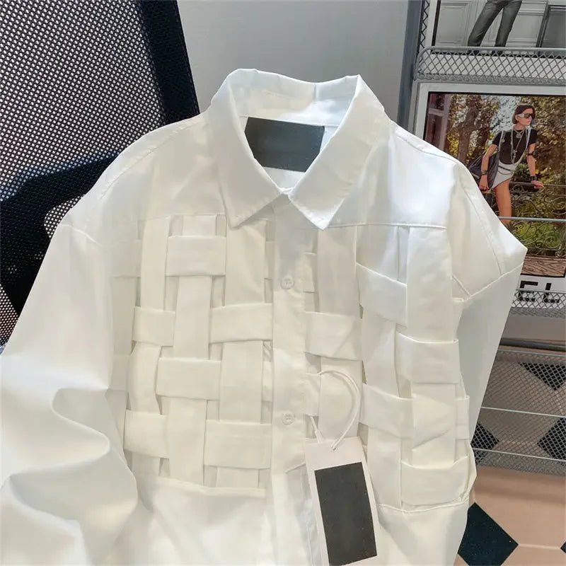 2024 New Spring and Autumn Fashion Retro Literature Loose and Casual Design Sense Small Number Polo Collar Knitted Men's Shirt - La Tienda Bella
