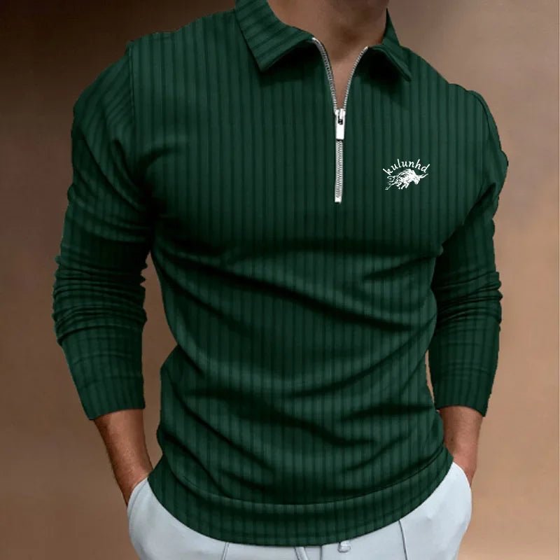 2024 Spring Autumn Men Long Sleeve Zipper Polo Shirt Men Golf Polo Shirt Fashion Polo Shirt Casual Men Polo Shirt Men Tops Polo - La Tienda Bella